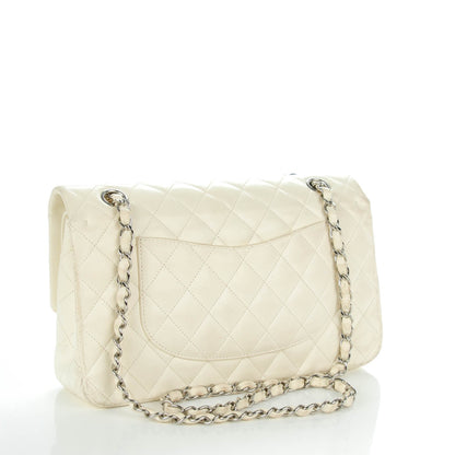Chanel Lambskin Quilted Medium Double Flap White 3 of 8
