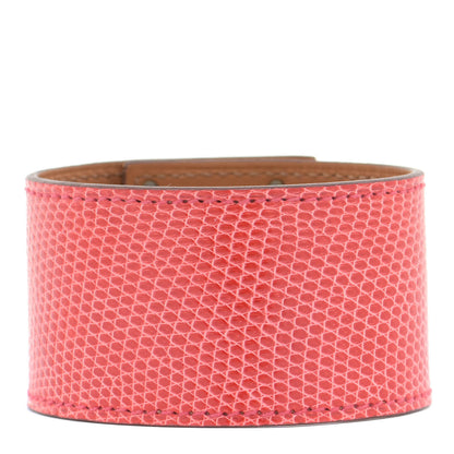 Hermes Lizard Kelly Dog Bracelet Bracelet Bougainvillea 3 of 8