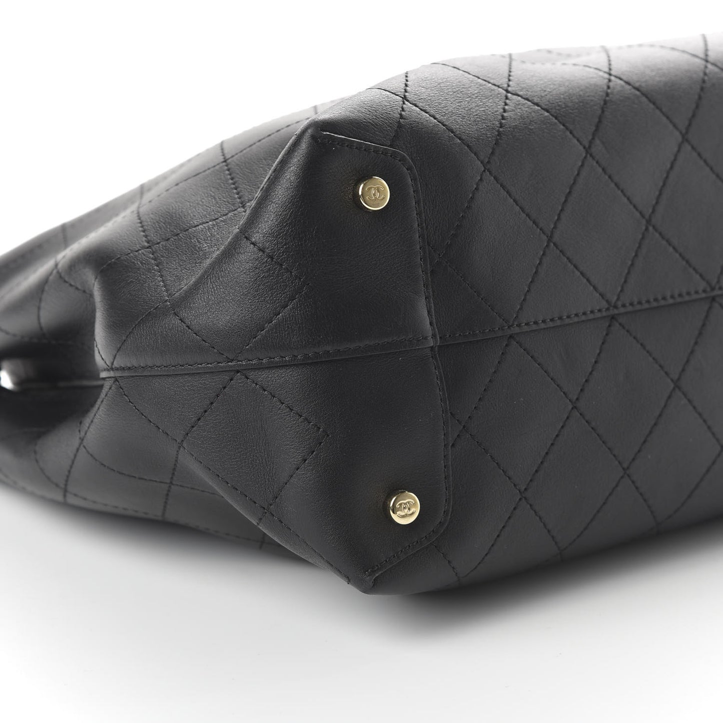 Calfskin Large Serial Shopper Tote Black