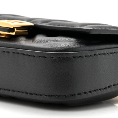 Fendi Nappa Matisse FF Embossed Nano Baguette Charm Black 9 of 11