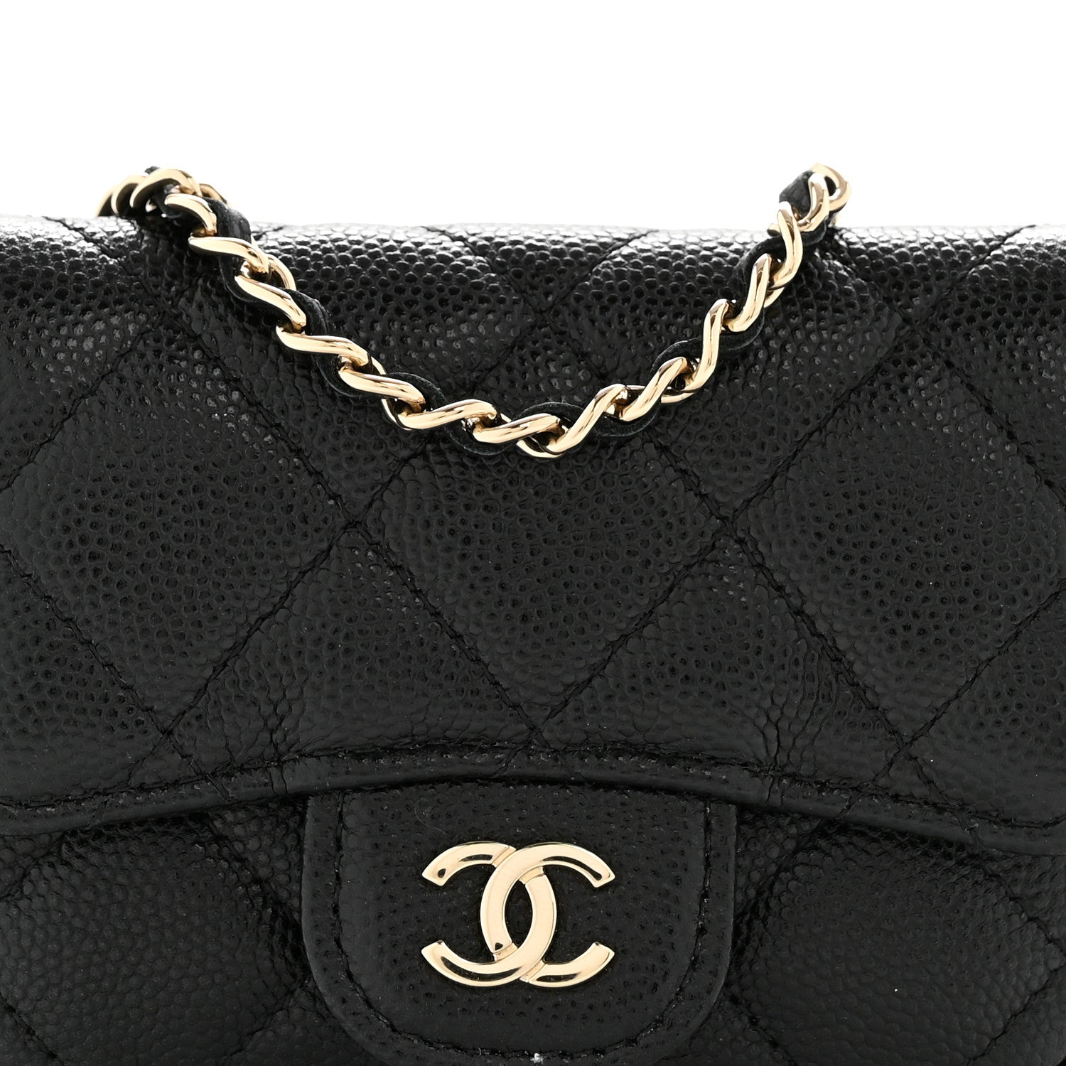 Chanel Caviar Quilted Mini Chain Belt Bag Black 9 of 12