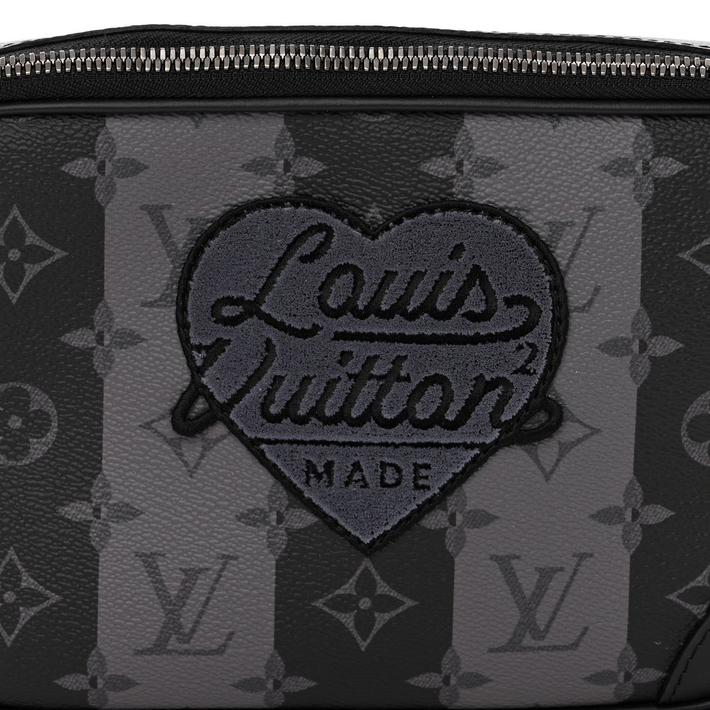 X NIGO Monogram Eclipse Stripes LV Heart Modular Sling Bag