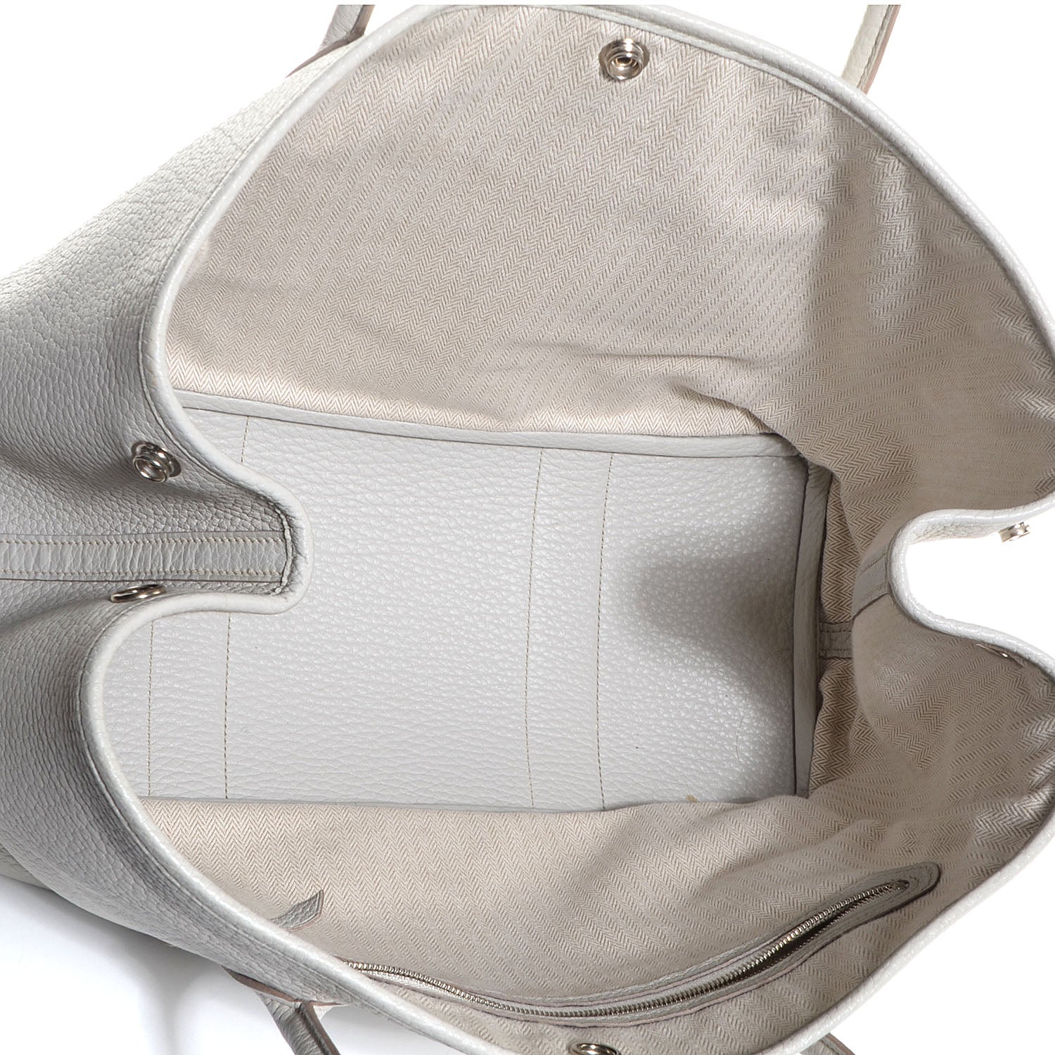 Hermes Fjord Garden Party Tote 36 MM Gris Perle 6 of 16