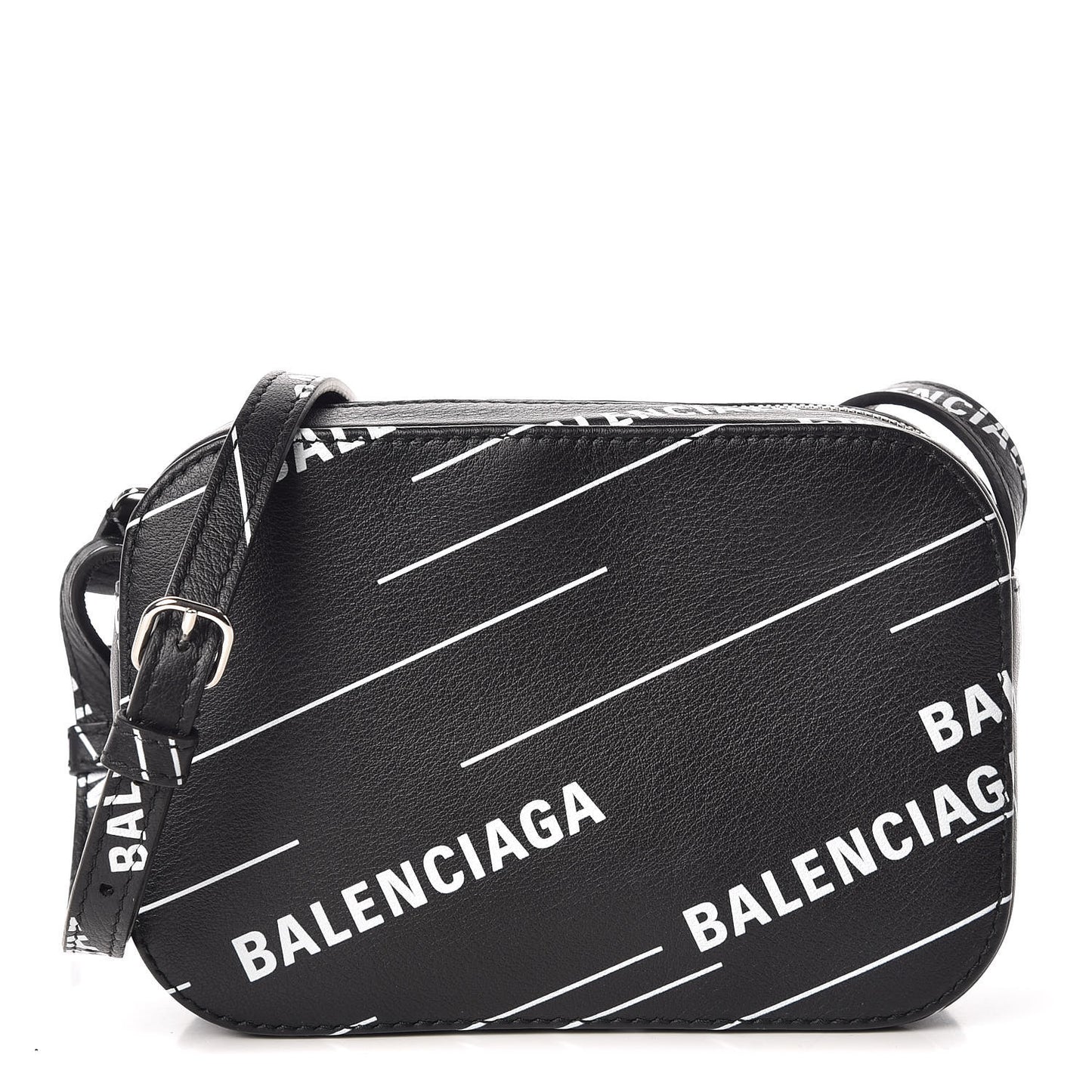 Calfskin Logo Print XS Everyday Camera Bag Black
