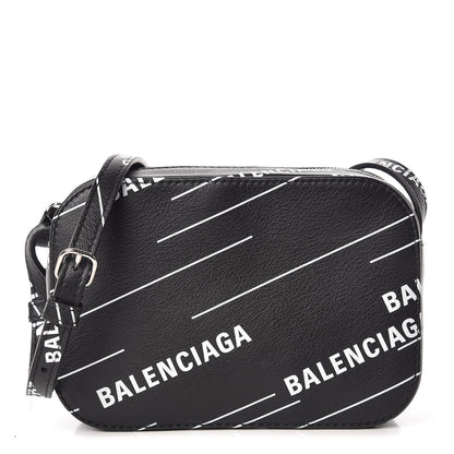 Balenciaga Calfskin Logo Print XS Everyday Camera Bag Black 1 of 9