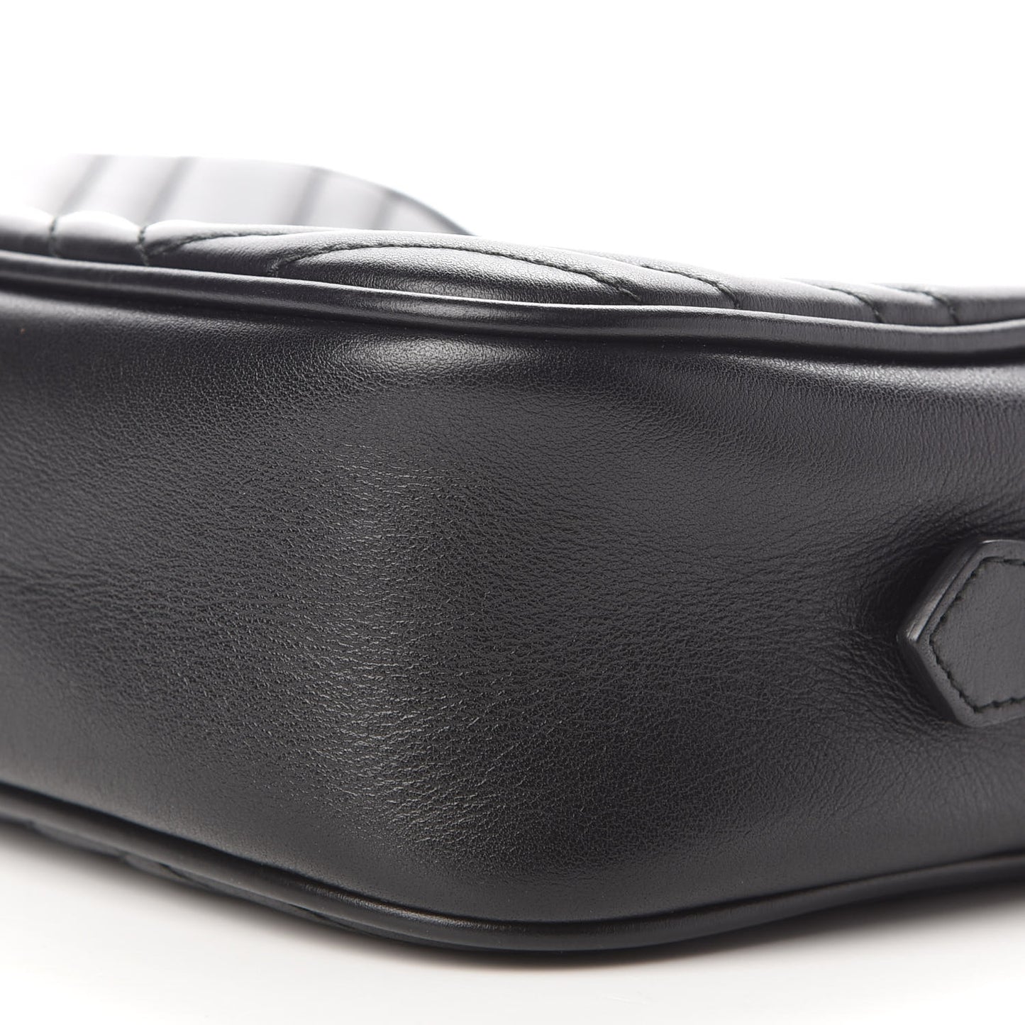 Calfskin Matelasse Small GG Marmont Chain Shoulder Bag Black