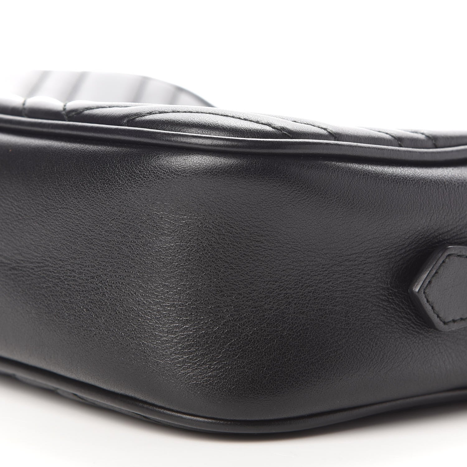 Gucci Calfskin Matelasse Small GG Marmont Chain Shoulder Bag Black 9 of 9