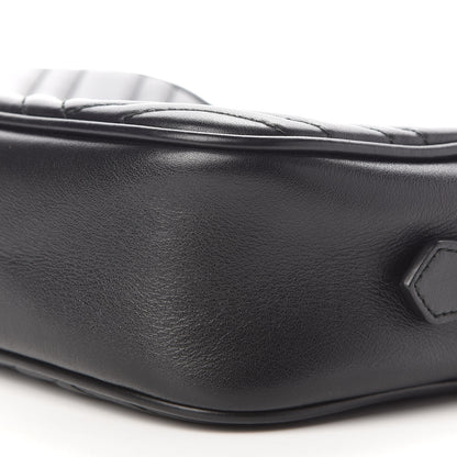 Gucci Calfskin Matelasse Small GG Marmont Chain Shoulder Bag Black 9 of 9
