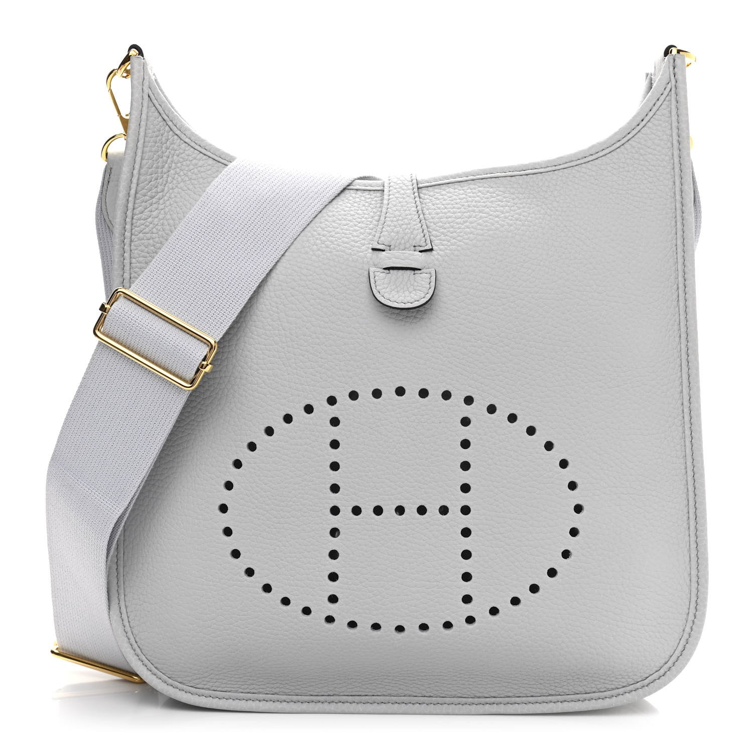 Hermes Taurillon Clemence Evelyne III PM Bleu Pale 1 of 12