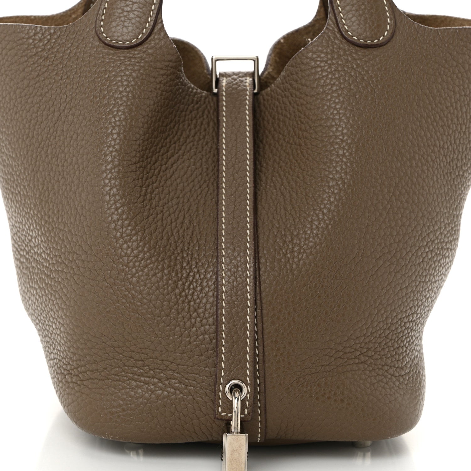Hermes Taurillon Clemence Picotin Lock 18 PM Etoupe 7 of 11