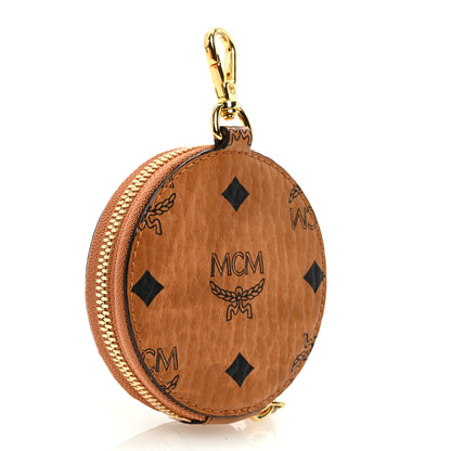 MCM Visetos Round Coin Pouch Cognac 3 of 5