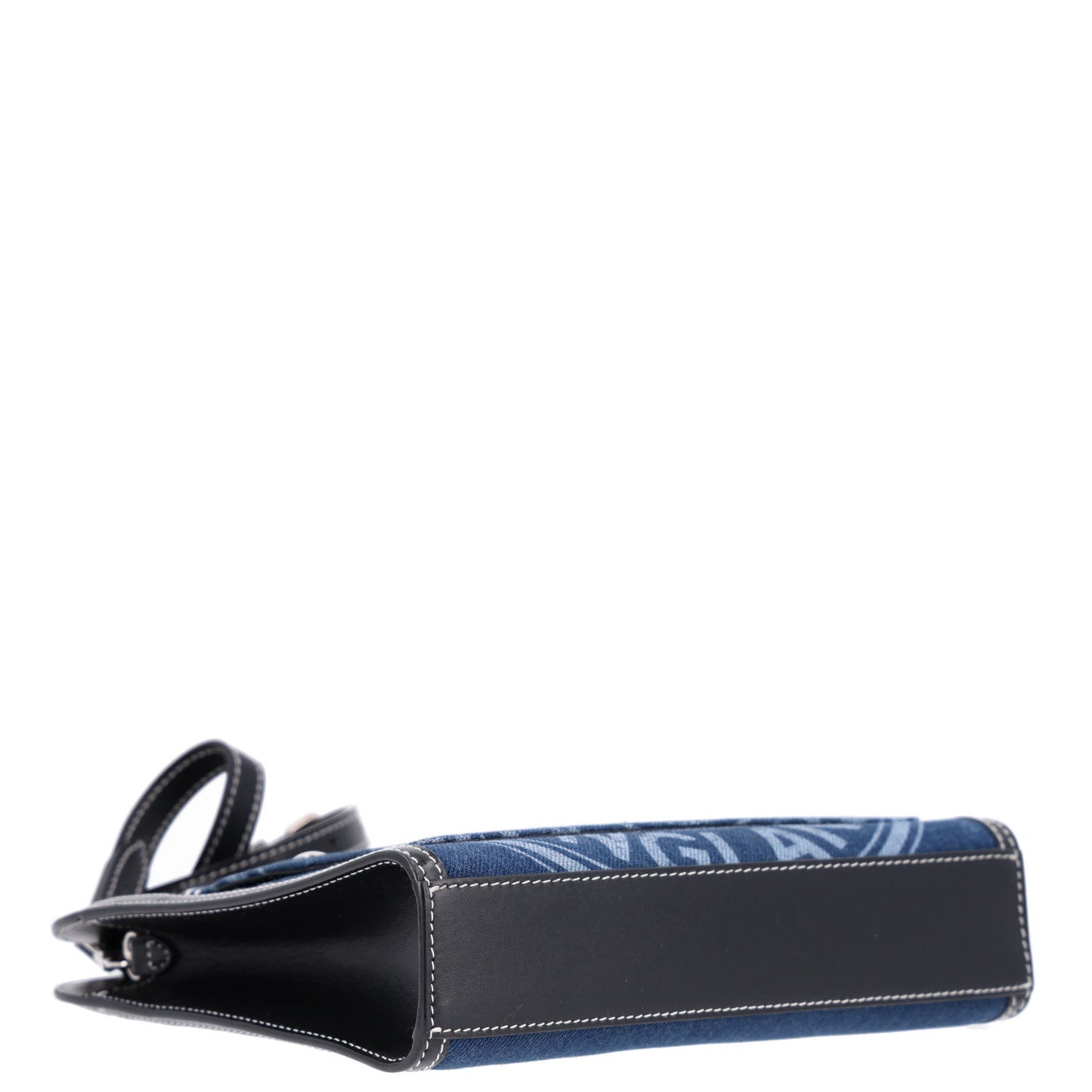 Denim Smooth Calfskin Mini Pocket Bag Blue