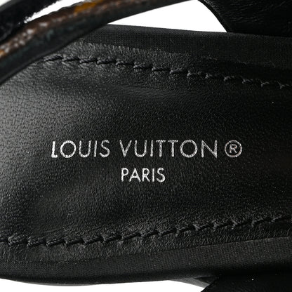 Louis Vuitton Patent Monogram Archlight Slingback Pumps Black 7 of 12