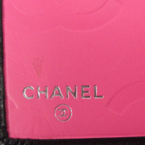 Chanel Calfskin Quilted Cambon Yen Wallet Black White 6 of 8