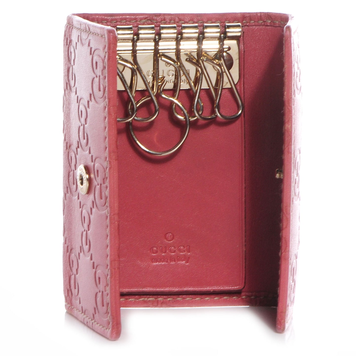 Guccissima 6 Key Holder Case Pink