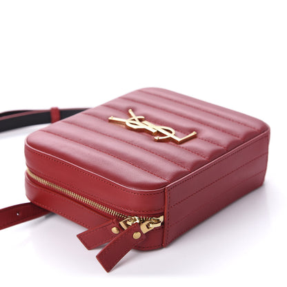 Saint Laurent Lambskin Matelasse Vicky Monogram Belt Bag Eros Red 4 of 10