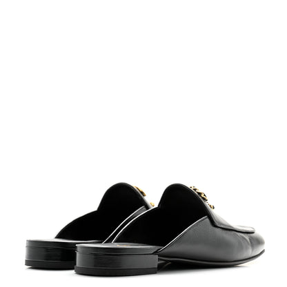 Chanel Shiny Calfskin Crystal CC Mules 40.5 Black 4 of 9
