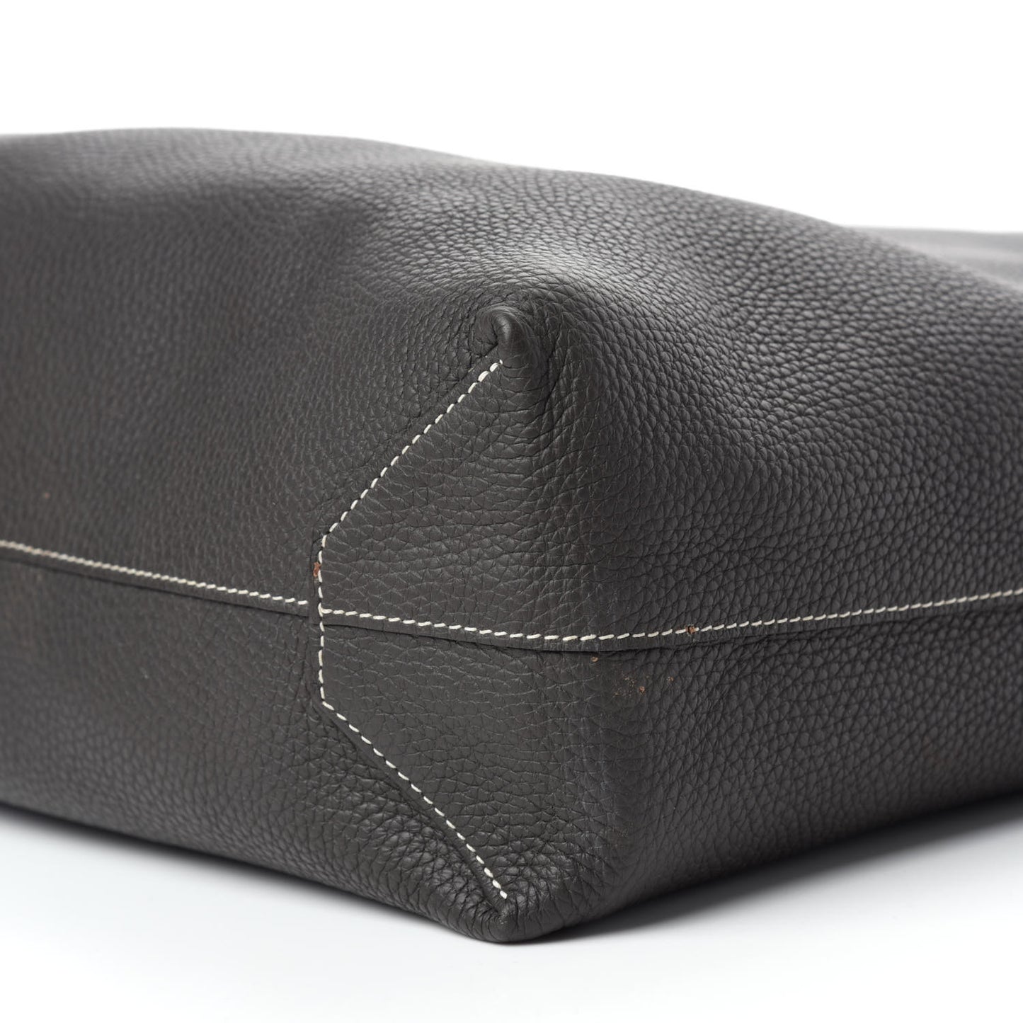 Taurillon Clemence Double Sens 36 Reversible Tote Graphite Bleu Electrique