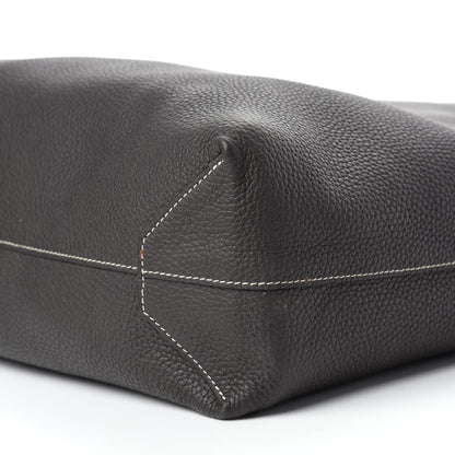Hermes Taurillon Clemence Double Sens 36 Reversible Tote Graphite Bleu Electrique 14 of 15