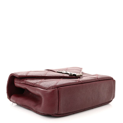 Saint Laurent Calfskin Matelasse Diamond Quilted Monogram Medium College Bag Bordeaux 4 of 10