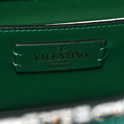 Valentino Garavani Crystal Embroidered Mini Vsling Top Handle Bag Emerald Jungle 5 of 9