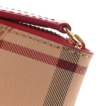 Burberry Haymarket Check Large Ziggy Zip Around Wallet Red 7 of 7