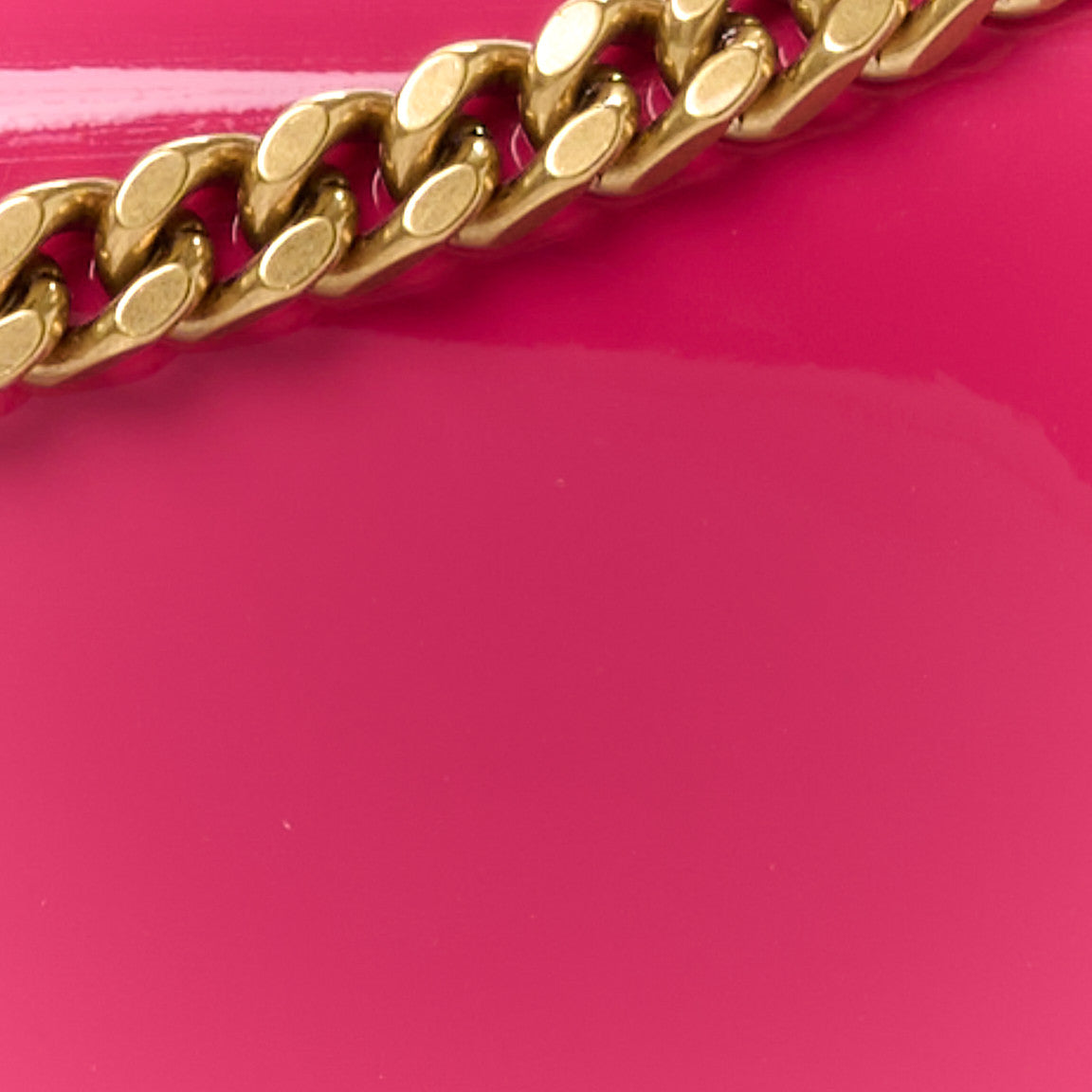 Patent Calfskin Monogram Kate Wallet On Chain Fresh Fuxia