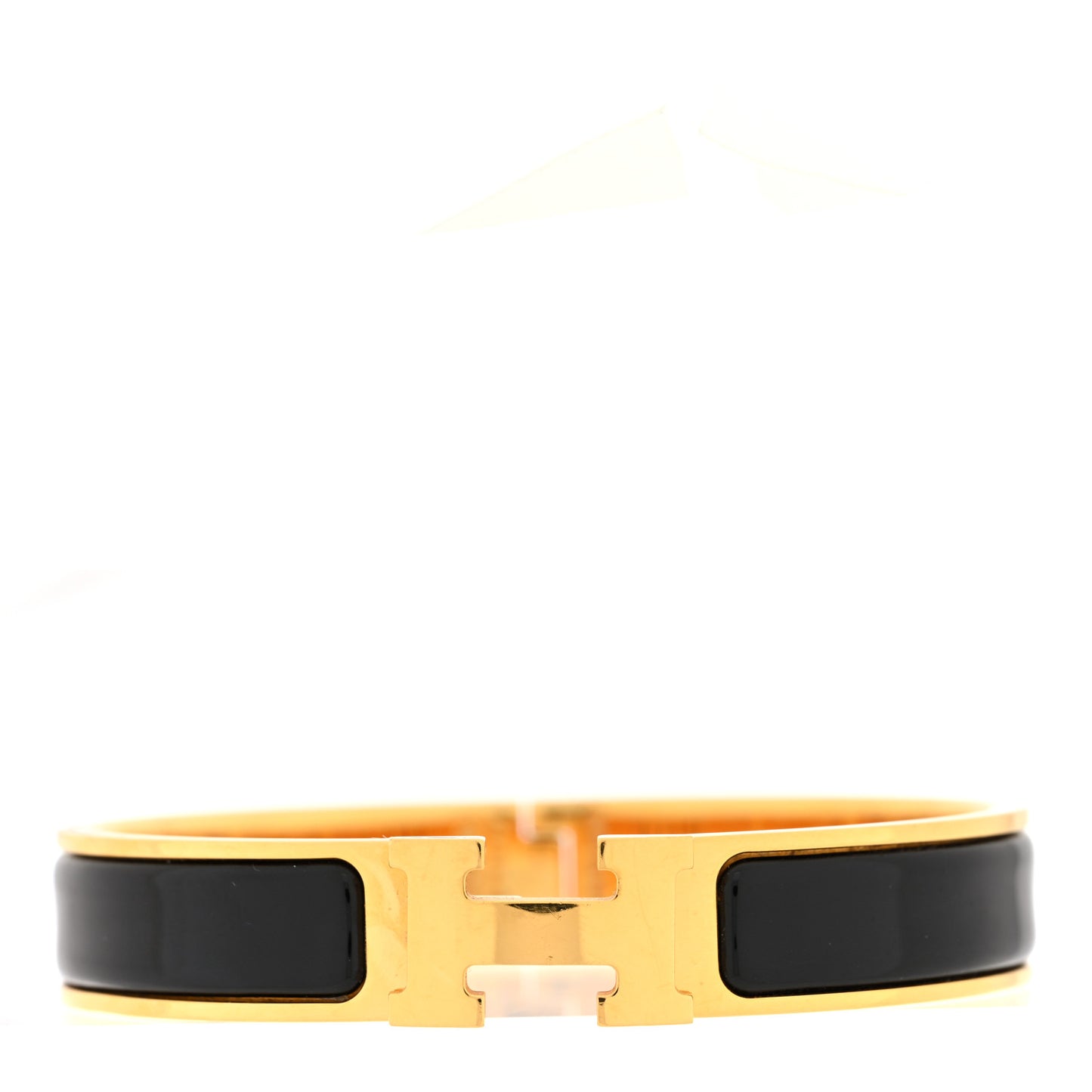 Enamel Narrow Clic Clac H Bracelet PM Black
