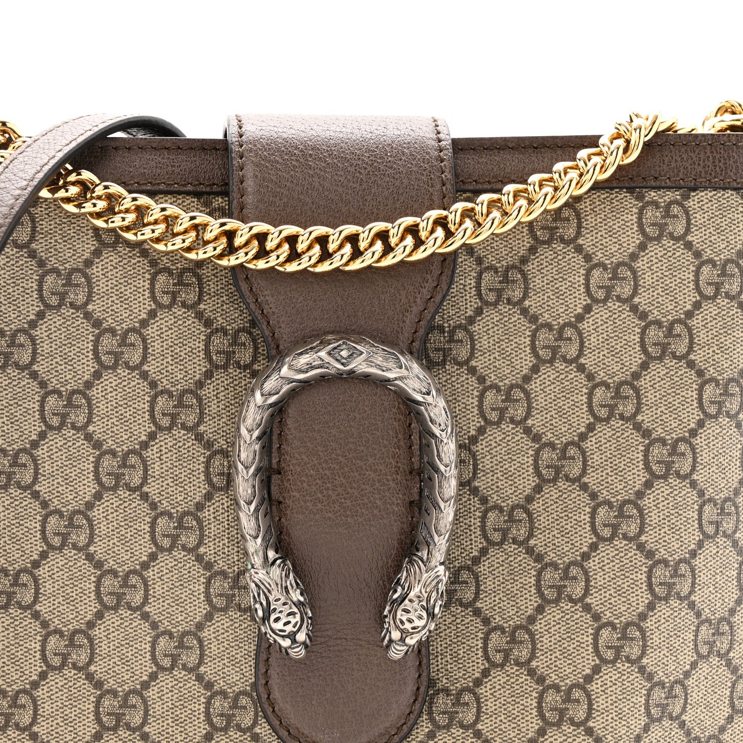 GG Supreme Monogram Medium Dionysus Bucket Bag Beige New Acero