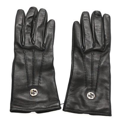 Gucci Lambskin Donna GG Gloves Black 1 of 5