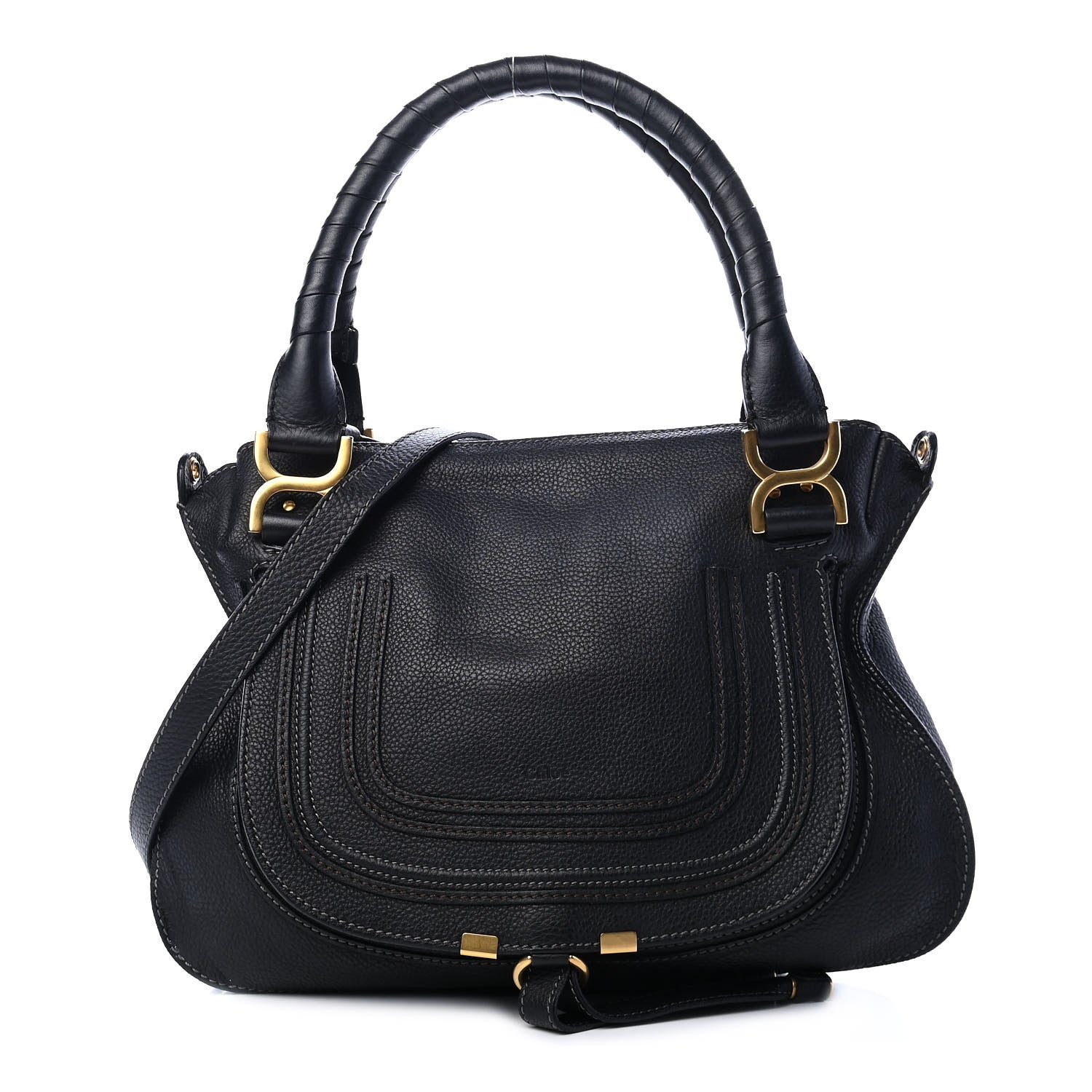 Chloe Calfskin Medium Marcie Satchel Black 1 of 9