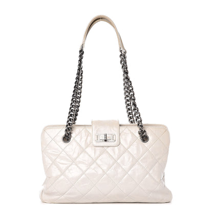 Chanel Glazed Crackled Calfskin Small Reissue Tote White 1 of 20