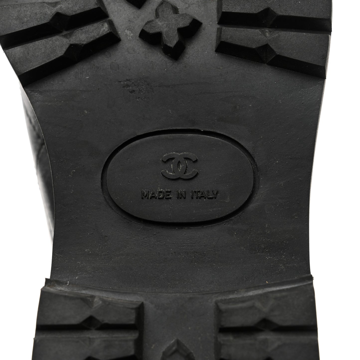 Calfskin Lace Up Combat Boots 38 Black