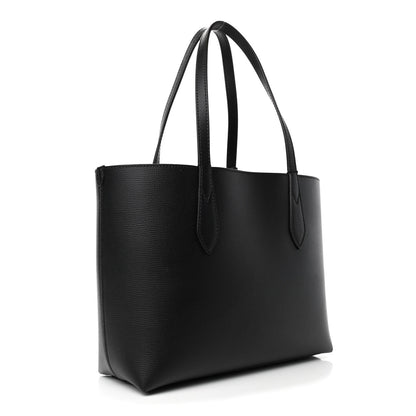 Burberry Grainy Calfskin Haymarket Check Small Reversible Tote Black 2 of 8