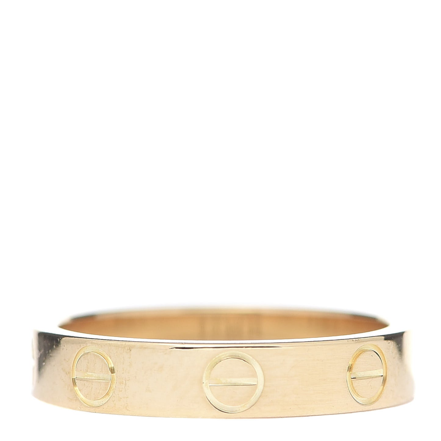 18K Yellow Gold 3.5mm LOVE Wedding Band Ring 50 5.25