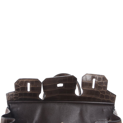 Hermes Matte Niloticus Crocodile Birkin 30 Gris Elephant 14 of 38