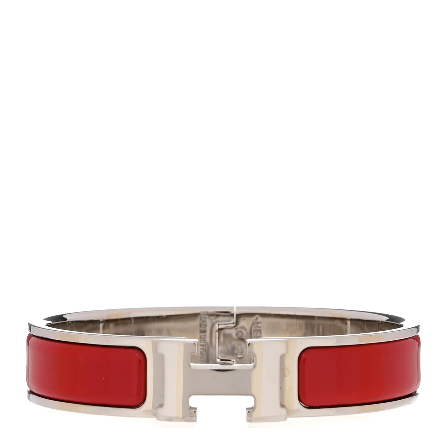 Enamel Narrow Clic Clac H Bracelet PM Rouge Amarante