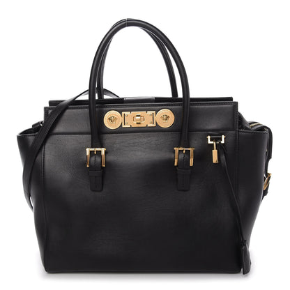 Versace Vitello Calfskin Signature Tote Black 1 of 9