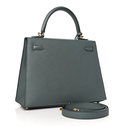 Hermes Epsom Kelly Sellier 25 Vert Amande 2 of 9