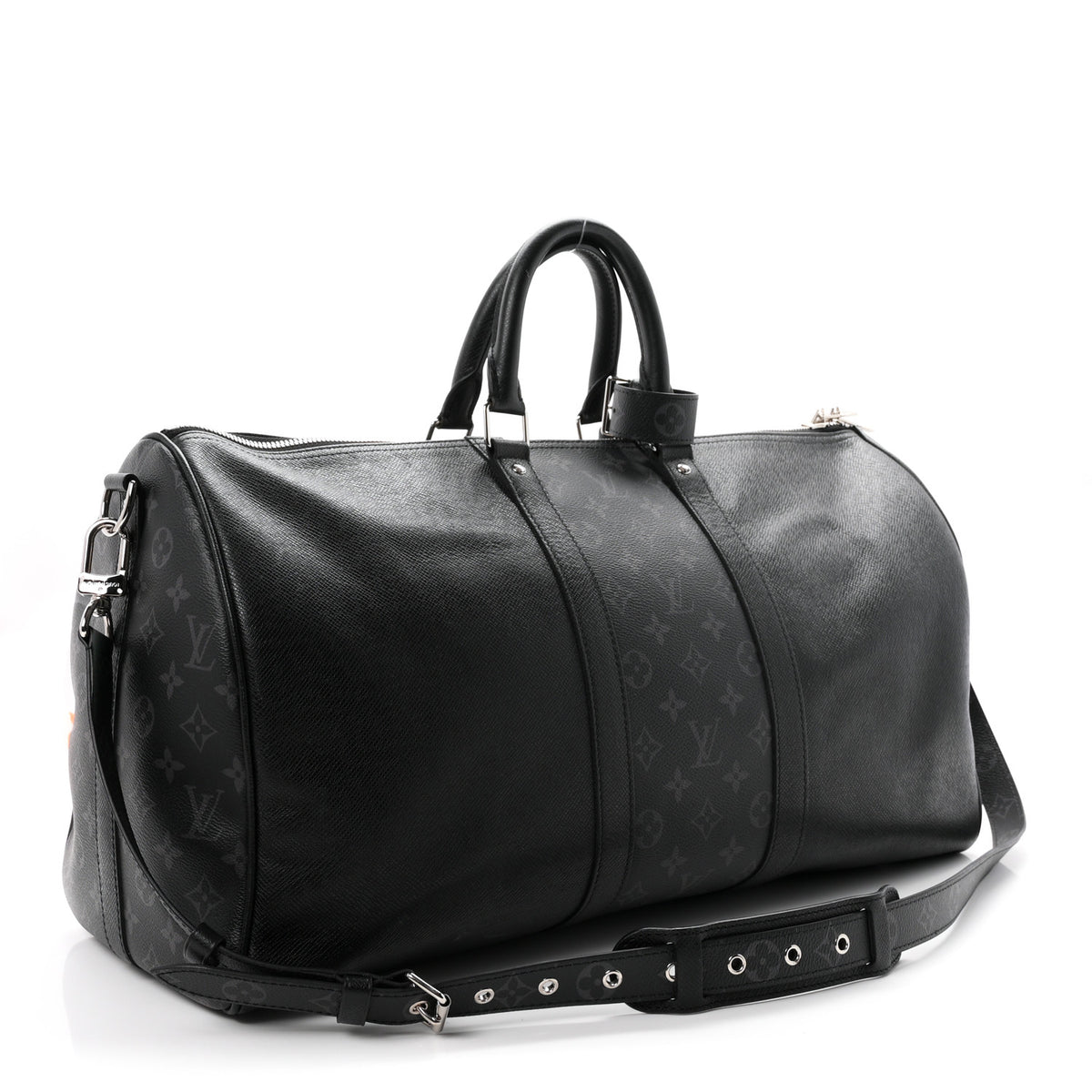 Louis Vuitton Taiga Monogram Eclipse Keepall Bandouliere 50 Black 2 of 8