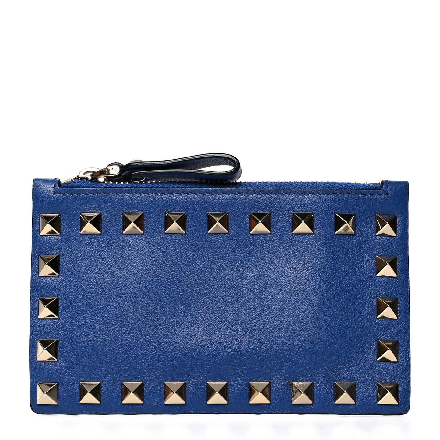 Calfskin Rockstud Coin Case Card Holder Baltique