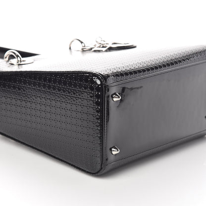 Christian Dior Patent Micro-Cannage Medium Lady Dior Black 8 of 9