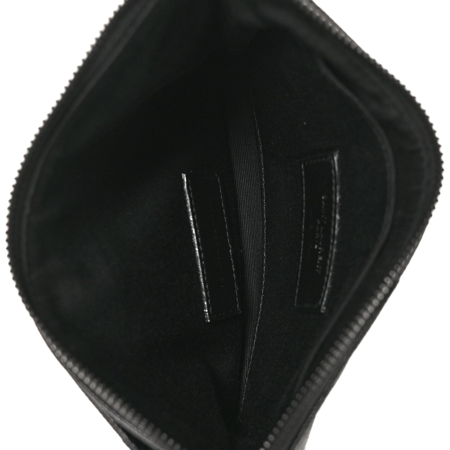 Grain De Poudre Chevron Monogram Bill Pouch Black