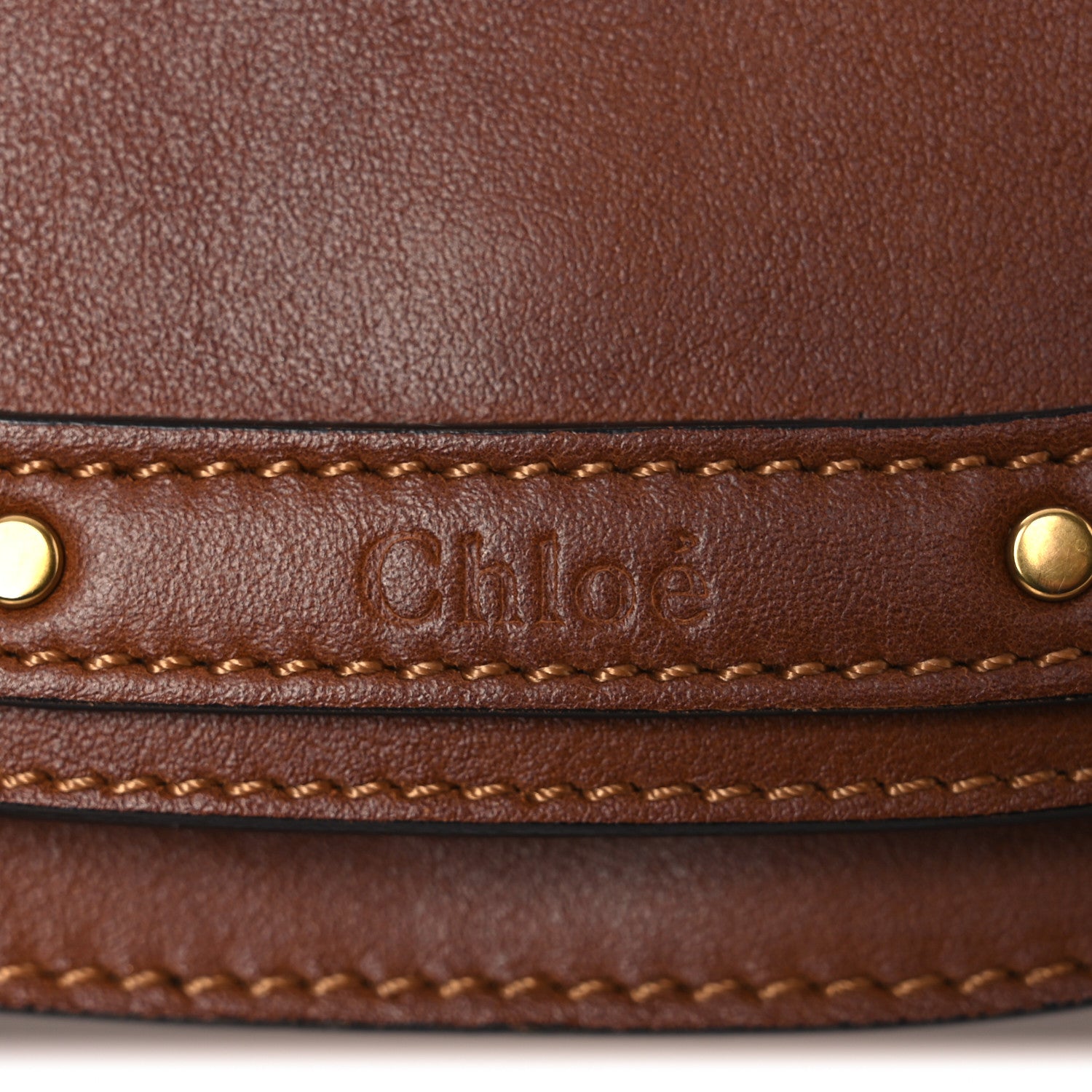 Chloe Calfskin Suede Small Nile Bracelet Bag Caramel 6 of 14