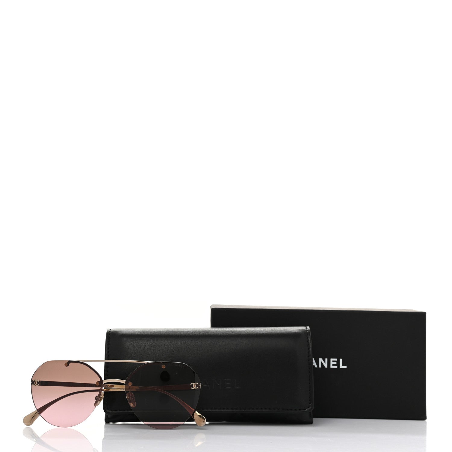 Chanel Titanium CC Pilot Aviator Sunglasses 4272-T Gold 8 of 8
