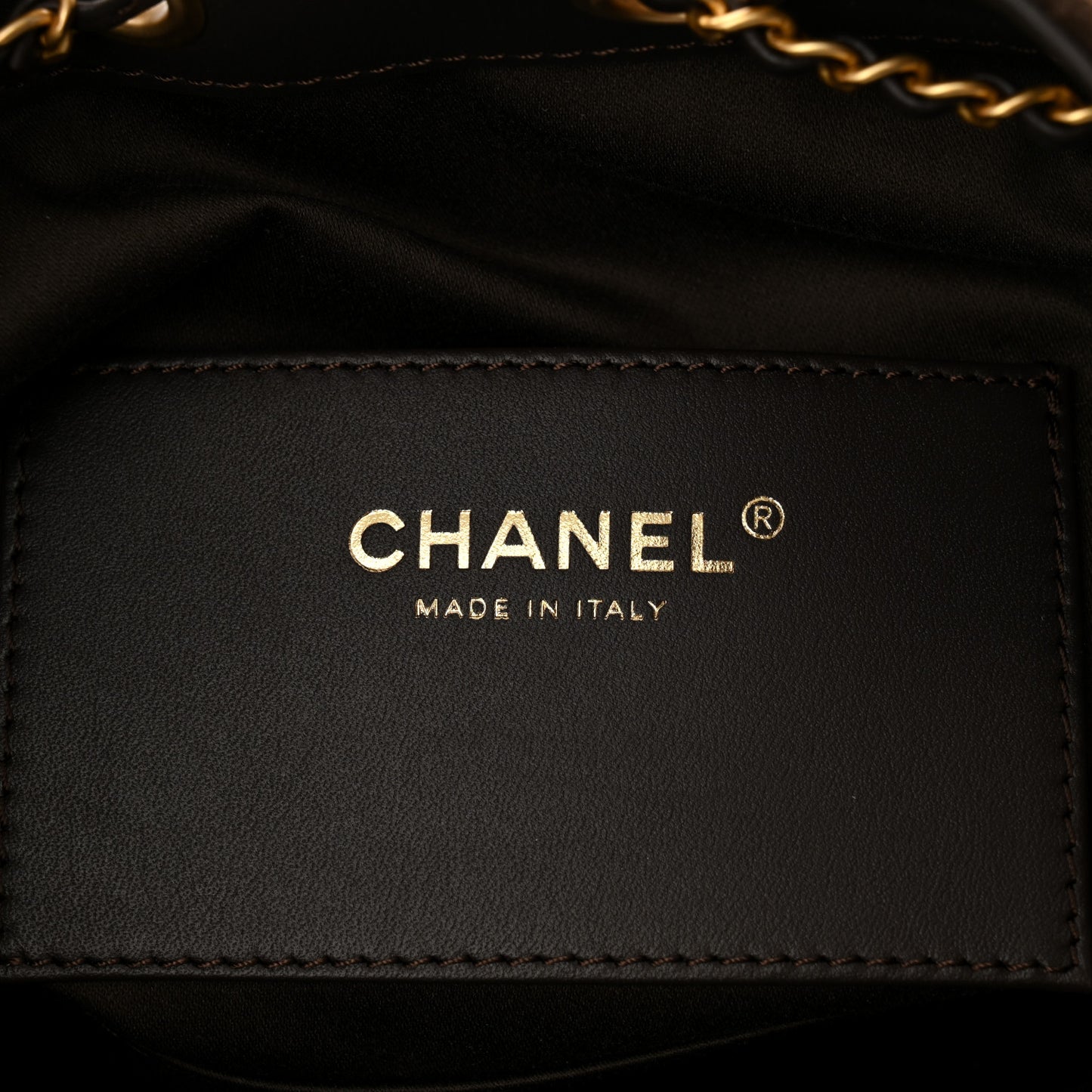 Suede Quilted Mini Chanel 25 Handbag Dark Brown