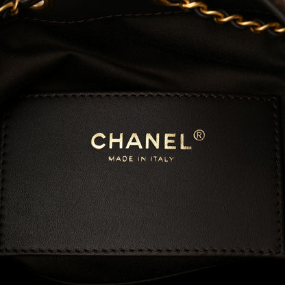 Chanel Suede Quilted Mini Chanel 25 Handbag Dark Brown 6 of 11