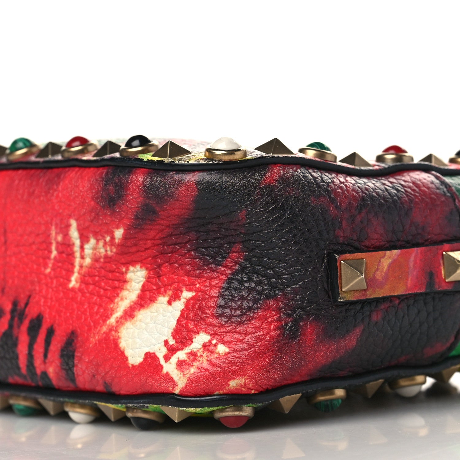 Valentino Garavani Pebbled Calfskin Tie Dye Rockstud Camera Crossbody Bag Multicolor 8 of 8