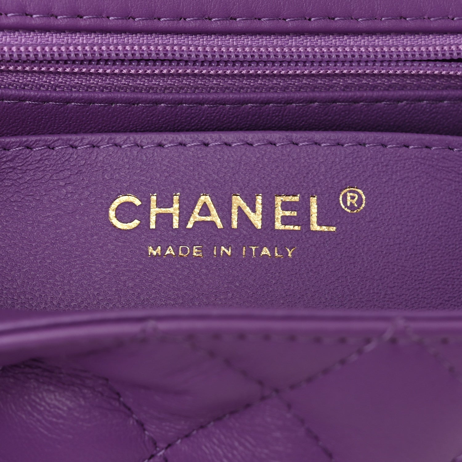 Chanel Lambskin Quilted Mini Rectangular Flap Purple 6 of 10