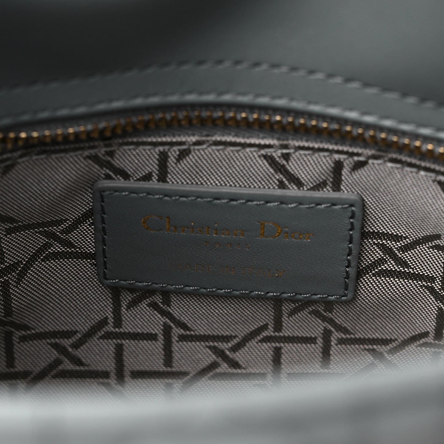 Lambskin Cannage Small My ABCDior Lady Dior Grey